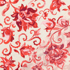 VOILE DE COTON FLEURS ROUGE - My Little Coupon