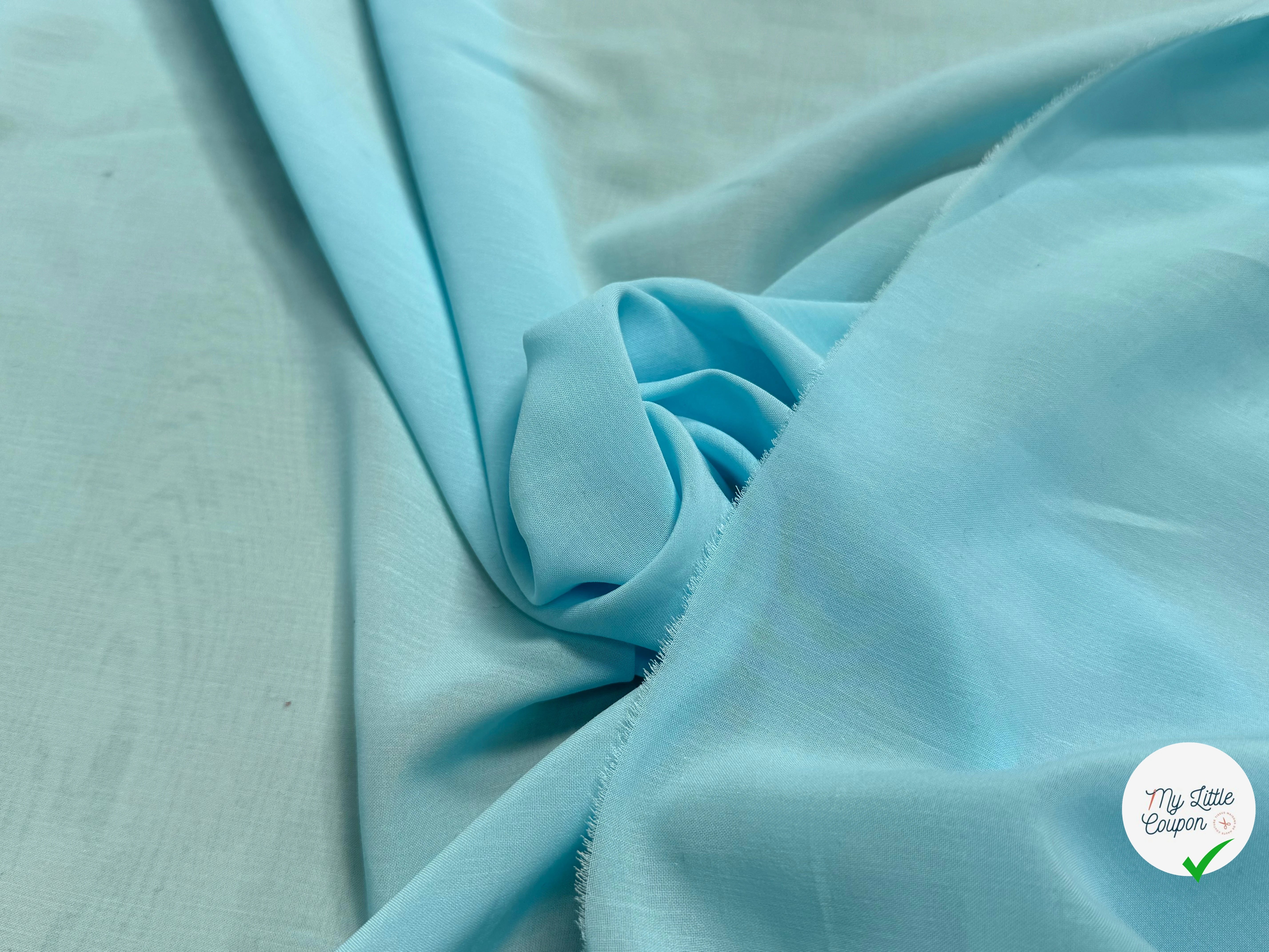 VOILE DE COTON FLUIDE AQUA 80% COTON - My Little Coupon