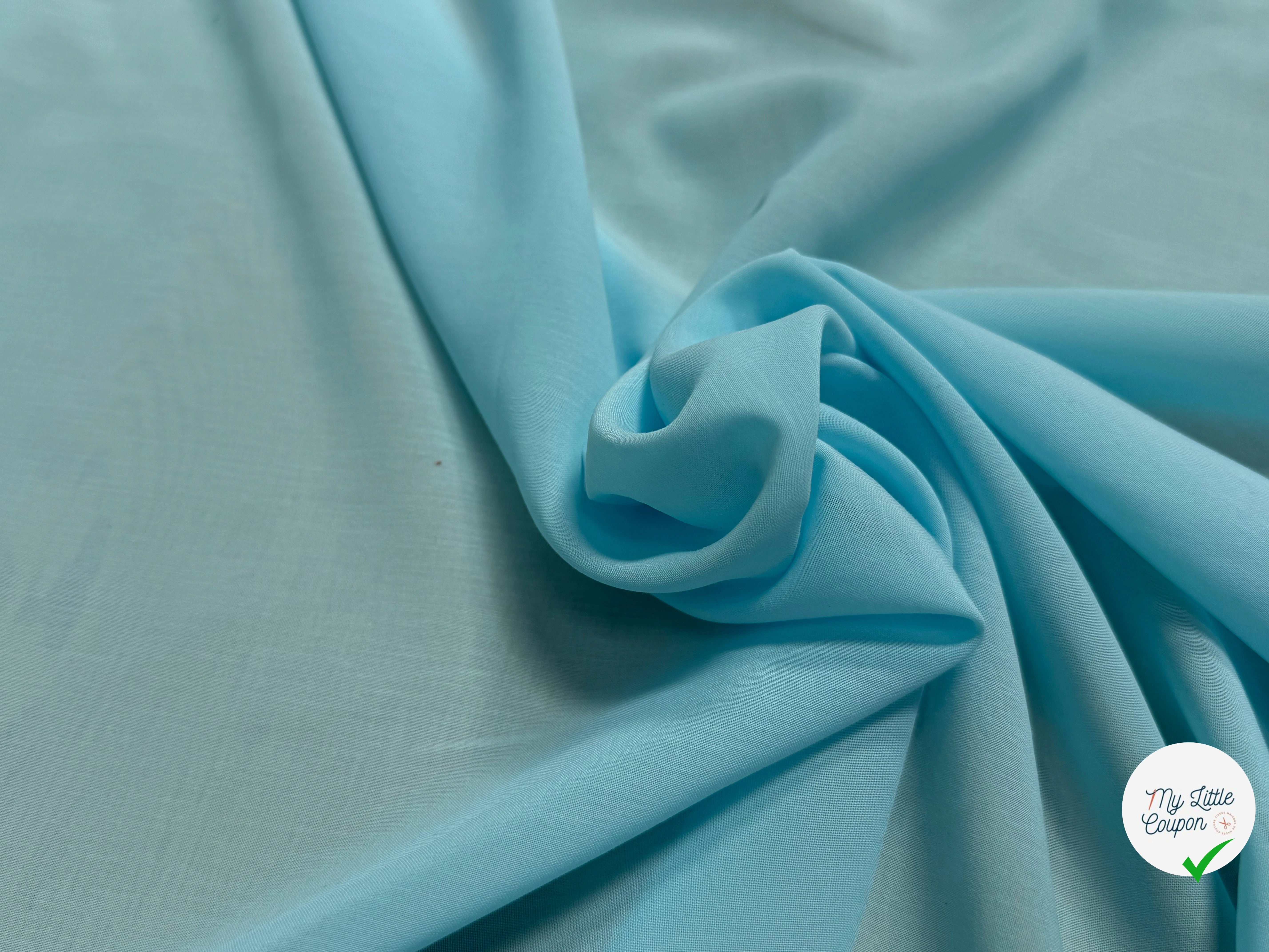 VOILE DE COTON FLUIDE AQUA 80% COTON - My Little Coupon