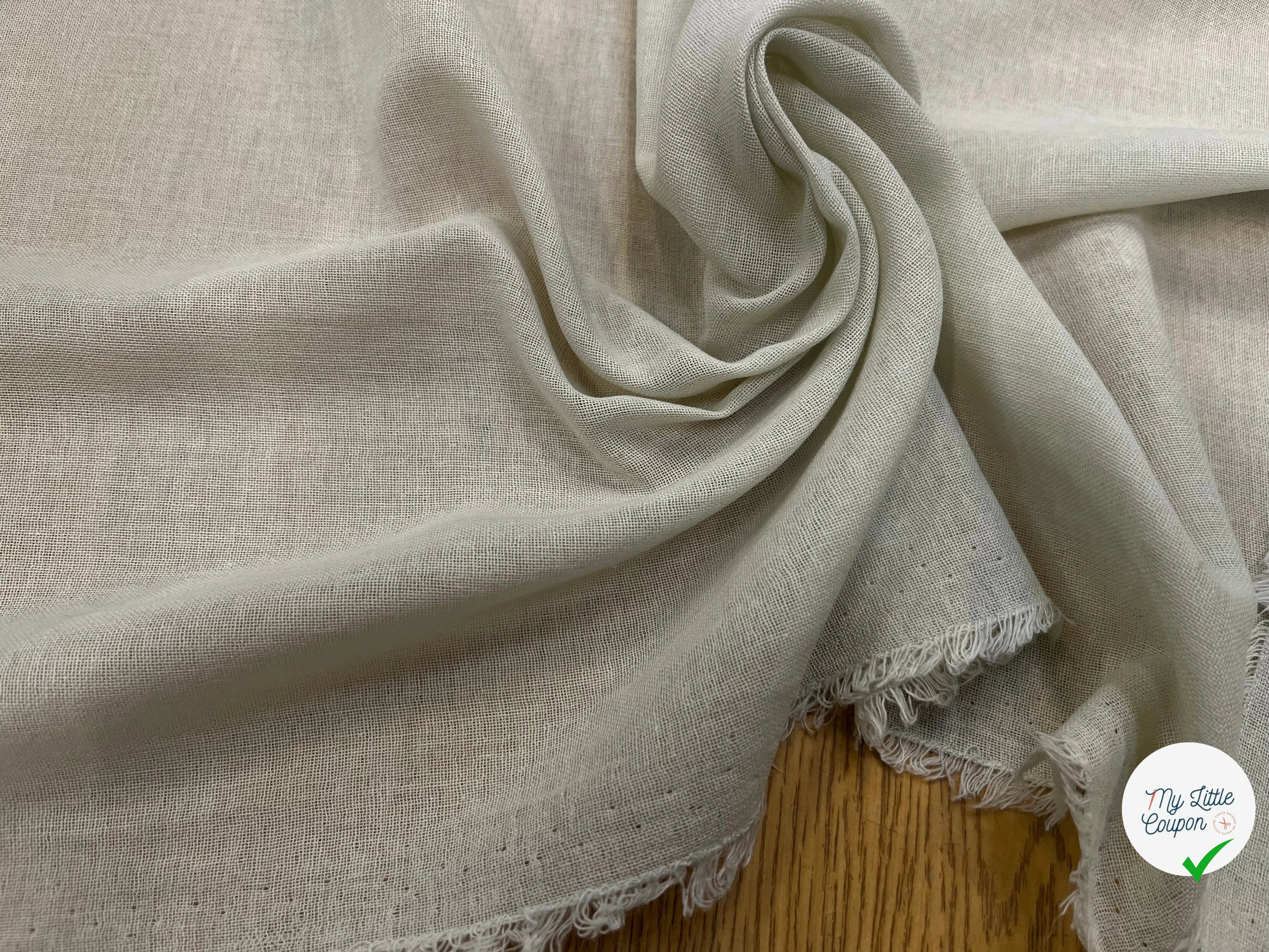 VOILE DE COTON FLUIDE BLANC CASSÉ - My Little Coupon