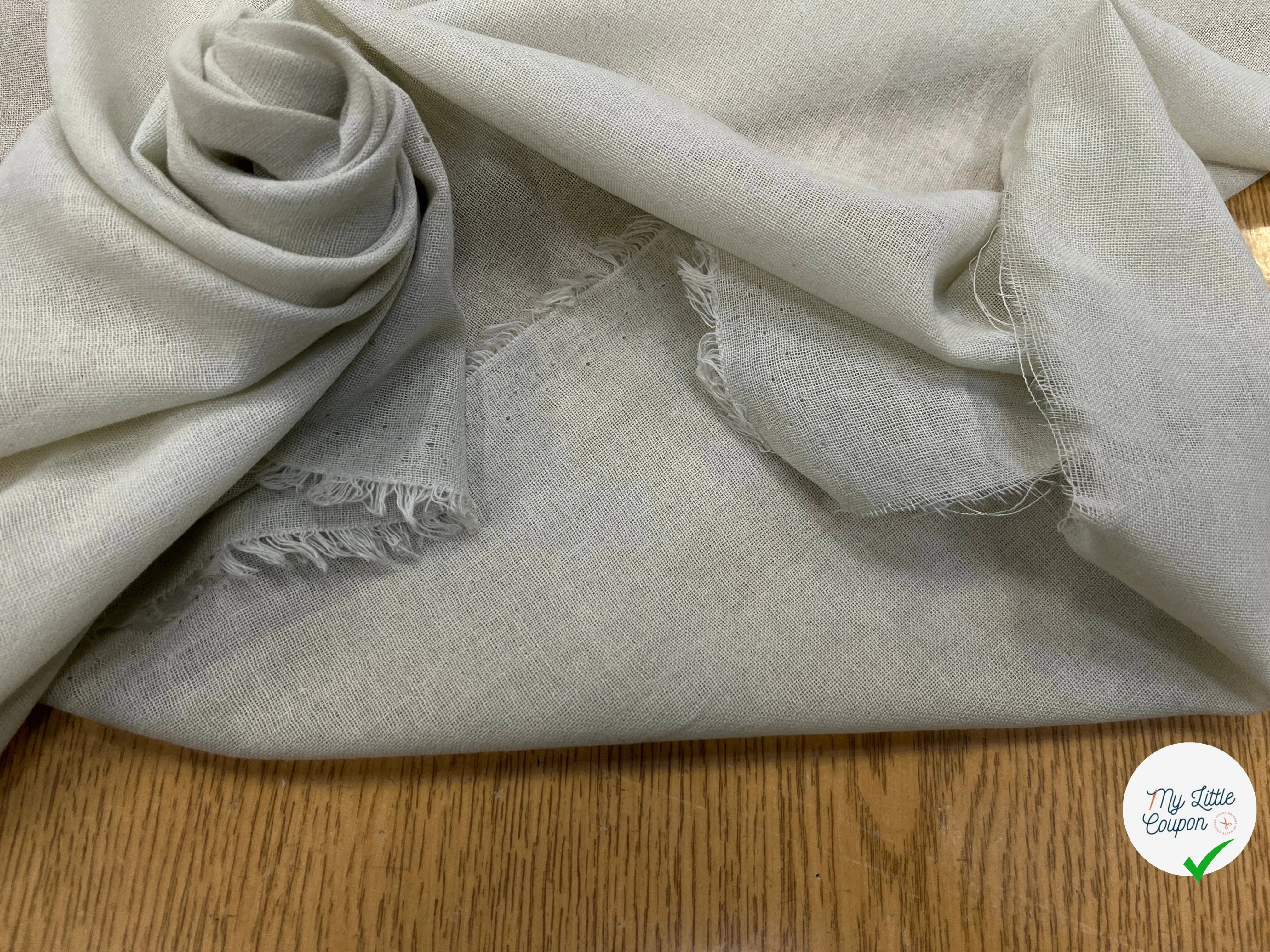 VOILE DE COTON FLUIDE BLANC CASSÉ - My Little Coupon