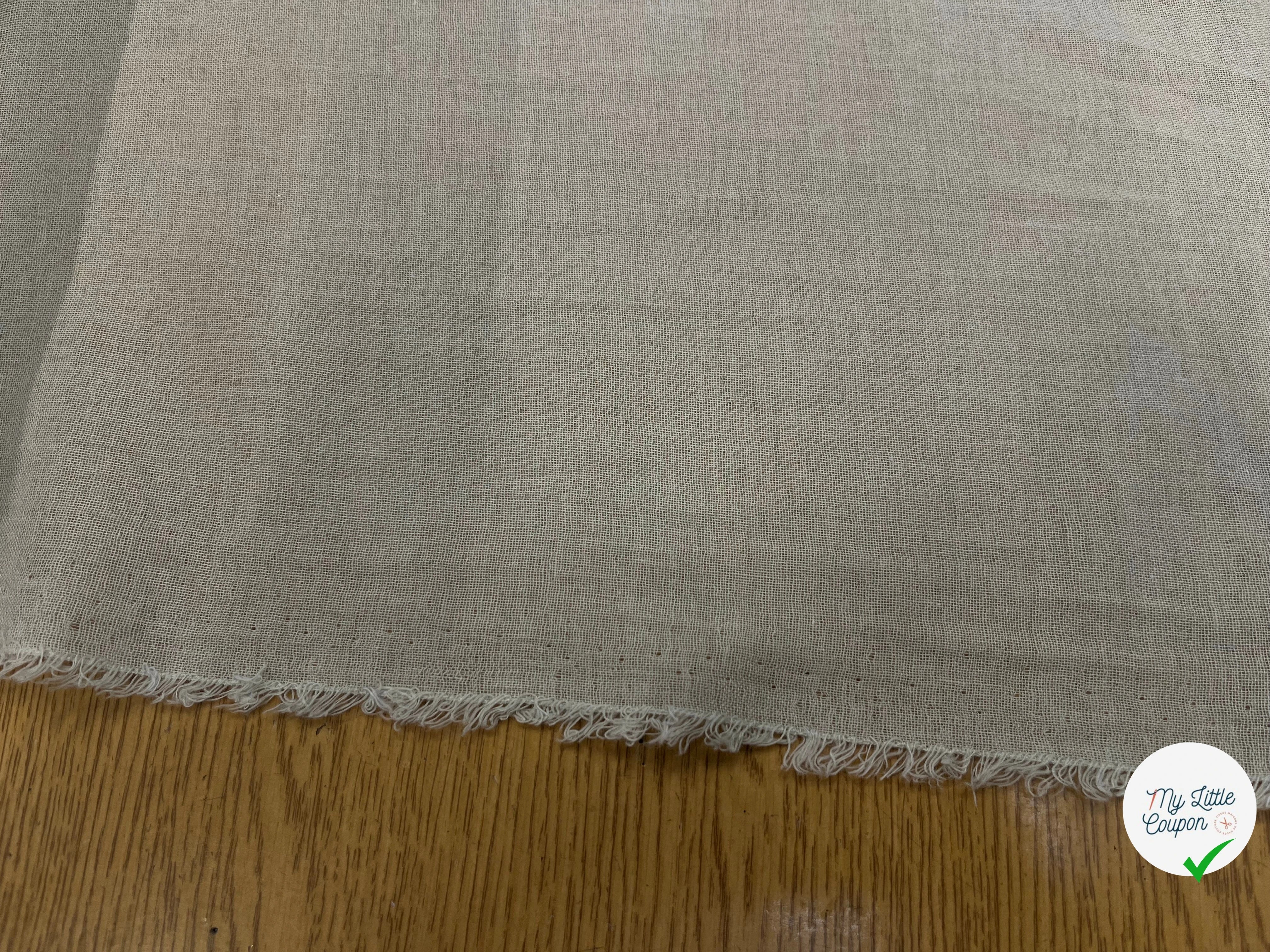 VOILE DE COTON FLUIDE BLANC CASSÉ - My Little Coupon
