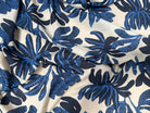 VOILE DE COTON FOND CREME MOTIFS FLEUR BLEU - My Little Coupon