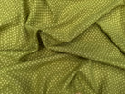 VOILE DE COTON FOND VERT MOTIFS PETITS POIDS - My Little Coupon