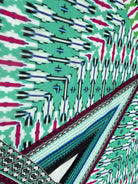 VOILE DE COTON GÉOMETRIE BORDURE ETHNIQUE - My Little Coupon