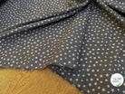VOILE DE COTON GRIS CENDRÉ ÉTOILE BLANCHE - My Little Coupon
