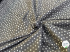 VOILE DE COTON GRIS CENDRÉ ÉTOILE BLANCHE - My Little Coupon