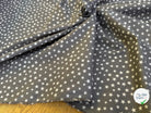 VOILE DE COTON GRIS CENDRÉ ÉTOILE BLANCHE - My Little Coupon