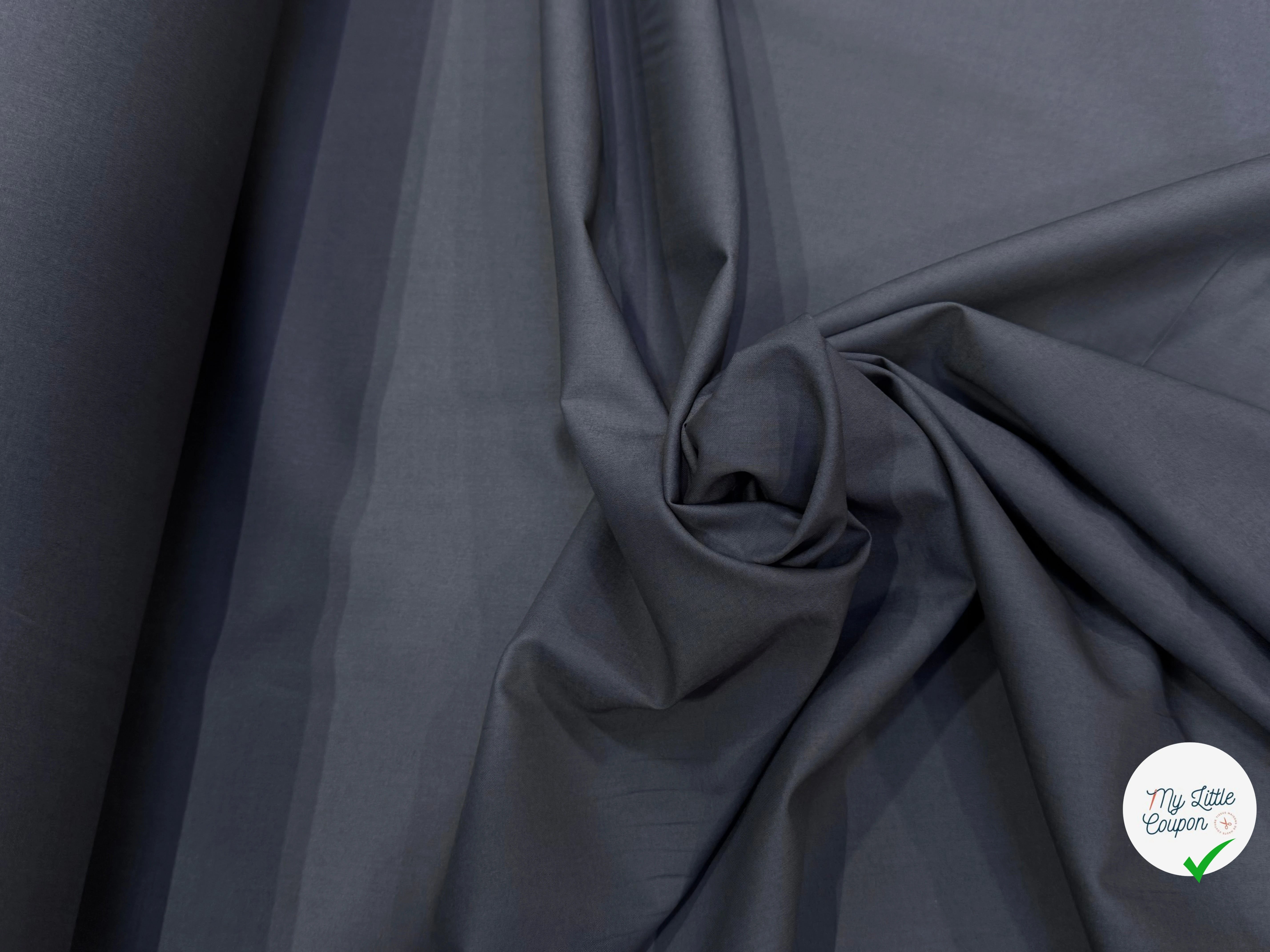 VOILE DE COTON GRIS QUALITÉ PREMIUM 100% COTON - My Little Coupon