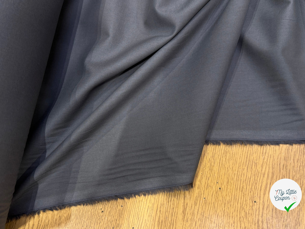 VOILE DE COTON GRIS QUALITÉ PREMIUM 100% COTON - My Little Coupon
