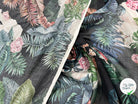 VOILE DE COTON IMPRIMÉ BOUQUETS ET RAMAGES FOND NOIR - My Little Coupon - tissu - coudre