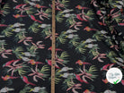 VOILE DE COTON IMPRIMÉ CACATOÈS FOND NOIR - coupon de tissu de 3 mètres - My Little Coupon - tissu - coudre