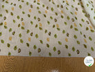 VOILE DE COTON IMPRIMÉ FEUILLES FOND ÉCRU 143CM - My Little Coupon