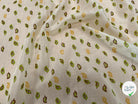 VOILE DE COTON IMPRIMÉ FEUILLES FOND ÉCRU 143CM - My Little Coupon