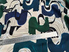VOILE DE COTON IMPRIMÉ GRAPHIQUE VERT NINFEA MUSIK - My Little Coupon