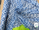VOILE DE COTON LA VIE EN BLEU BASE VERTE - My Little Coupon