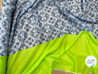 VOILE DE COTON LA VIE EN BLEU BASE VERTE - My Little Coupon