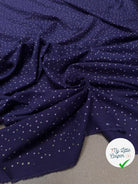 VOILE DE COTON LEGEREMENT EMERISÉ POIS PARME OR - My Little Coupon