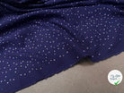 VOILE DE COTON LEGEREMENT EMERISÉ POIS PARME OR - My Little Coupon