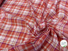 VOILE DE COTON MADRAS ROUGE VIOLET - My Little Coupon
