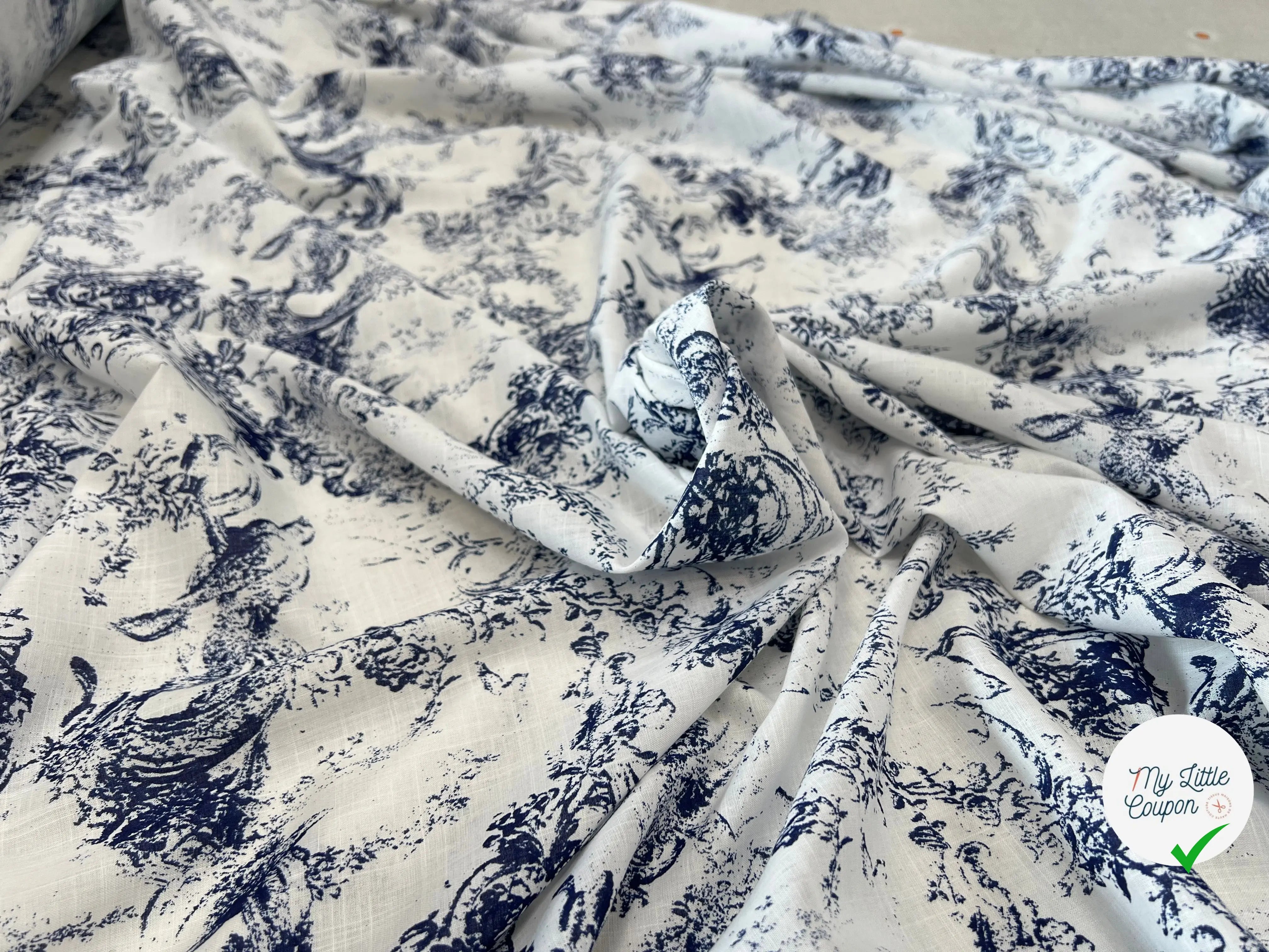 VOILE DE COTON MARVIN 150CM IMPRIMÉ FLEURS - My Little Coupon