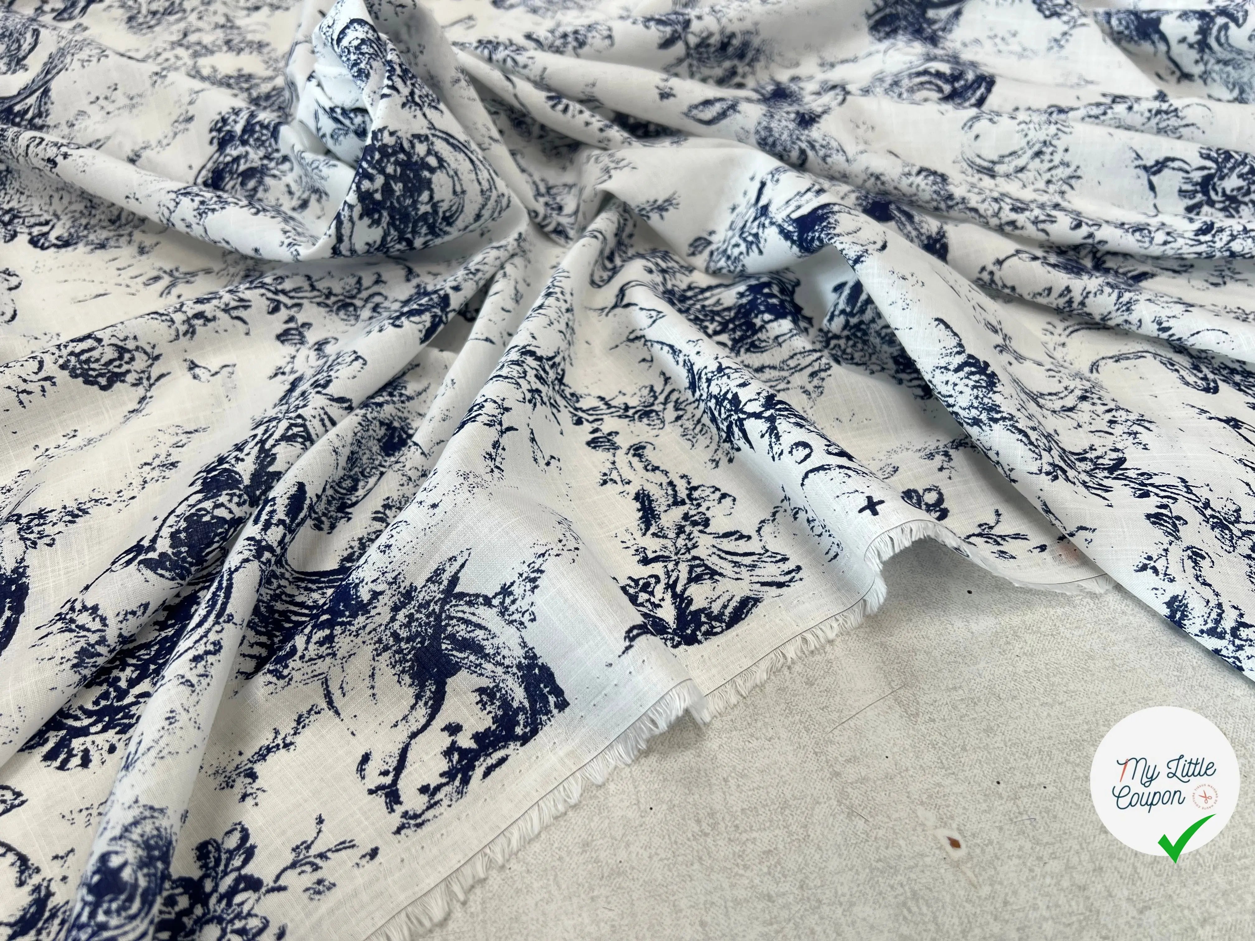 VOILE DE COTON MARVIN 150CM IMPRIMÉ FLEURS - My Little Coupon