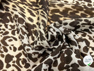 VOILE DE COTON MOTIF LÉOPARD BEIGE MARRON 140CM - My Little Coupon