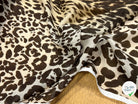 VOILE DE COTON MOTIF LÉOPARD BEIGE MARRON 140CM - My Little Coupon