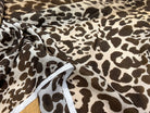VOILE DE COTON MOTIF LÉOPARD BEIGE MARRON 140CM - My Little Coupon