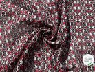 VOILE DE COTON MOTIF TOTEM BLACK, WHITE AND RED - My Little Coupon
