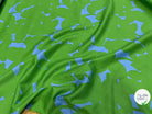 VOILE DE COTON NINFEA OMBRE VERT IMPRIMÉ FLORAL GRAPHIQUE BICOLORE - My Little Coupon