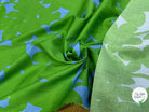 VOILE DE COTON NINFEA OMBRE VERT IMPRIMÉ FLORAL GRAPHIQUE BICOLORE - My Little Coupon