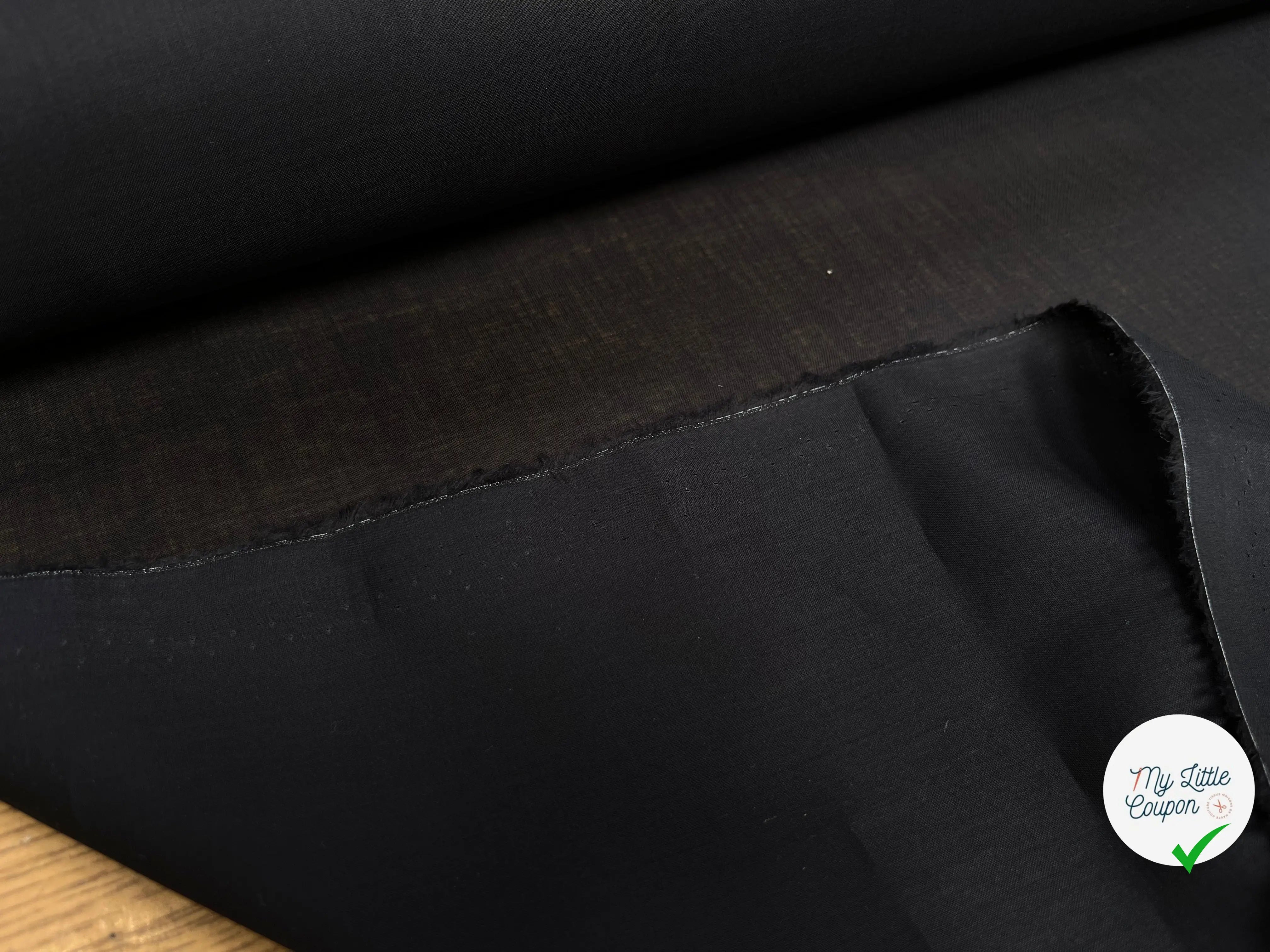 VOILE DE COTON NOIR SOUPLE - My Little Coupon