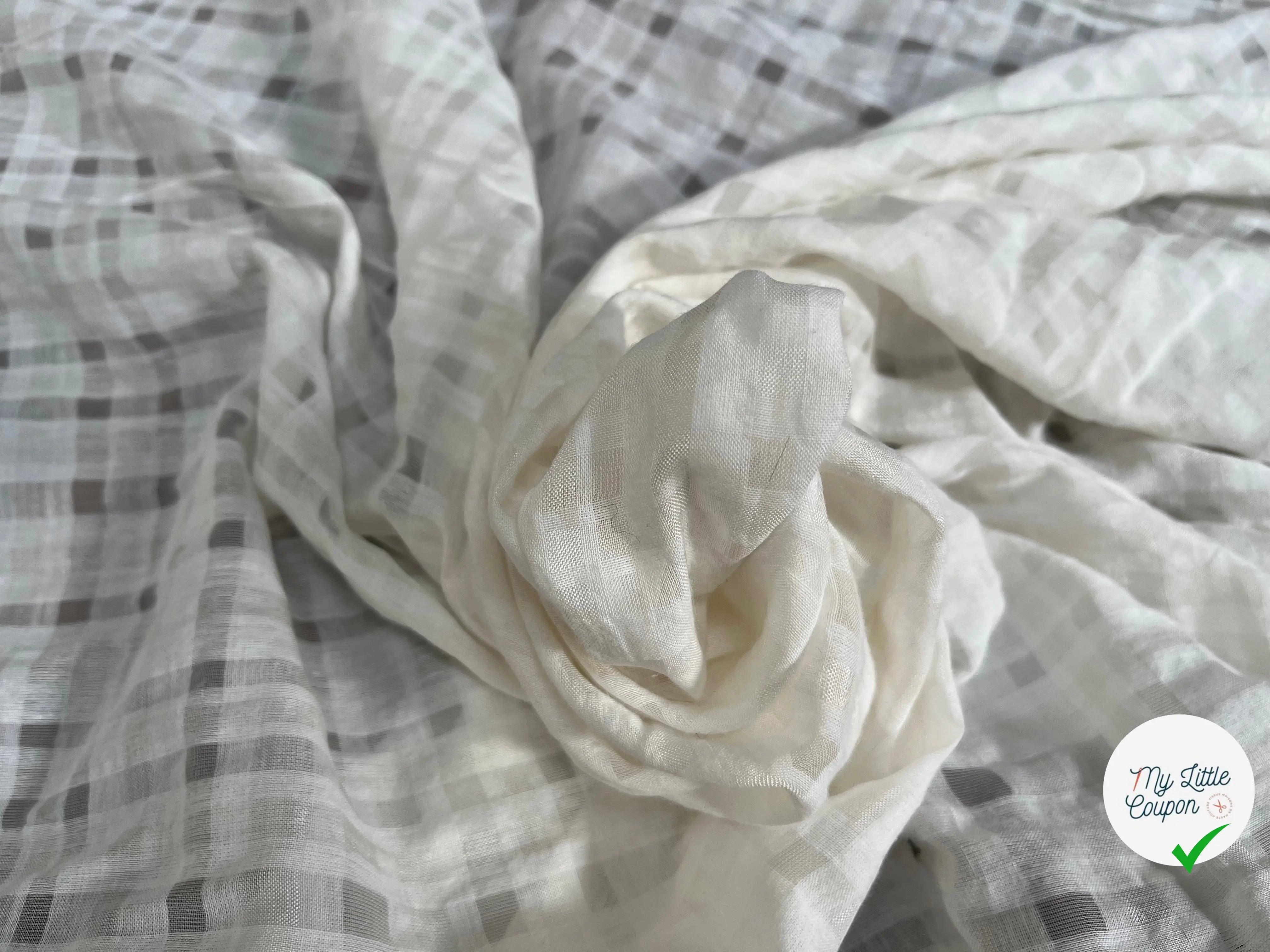 VOILE DE COTON QUADRILLÉ - My Little Coupon