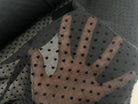 VOILE DE COTON QUADRILLÉ PLUMETIS NOIR FLOCHÉ MSO