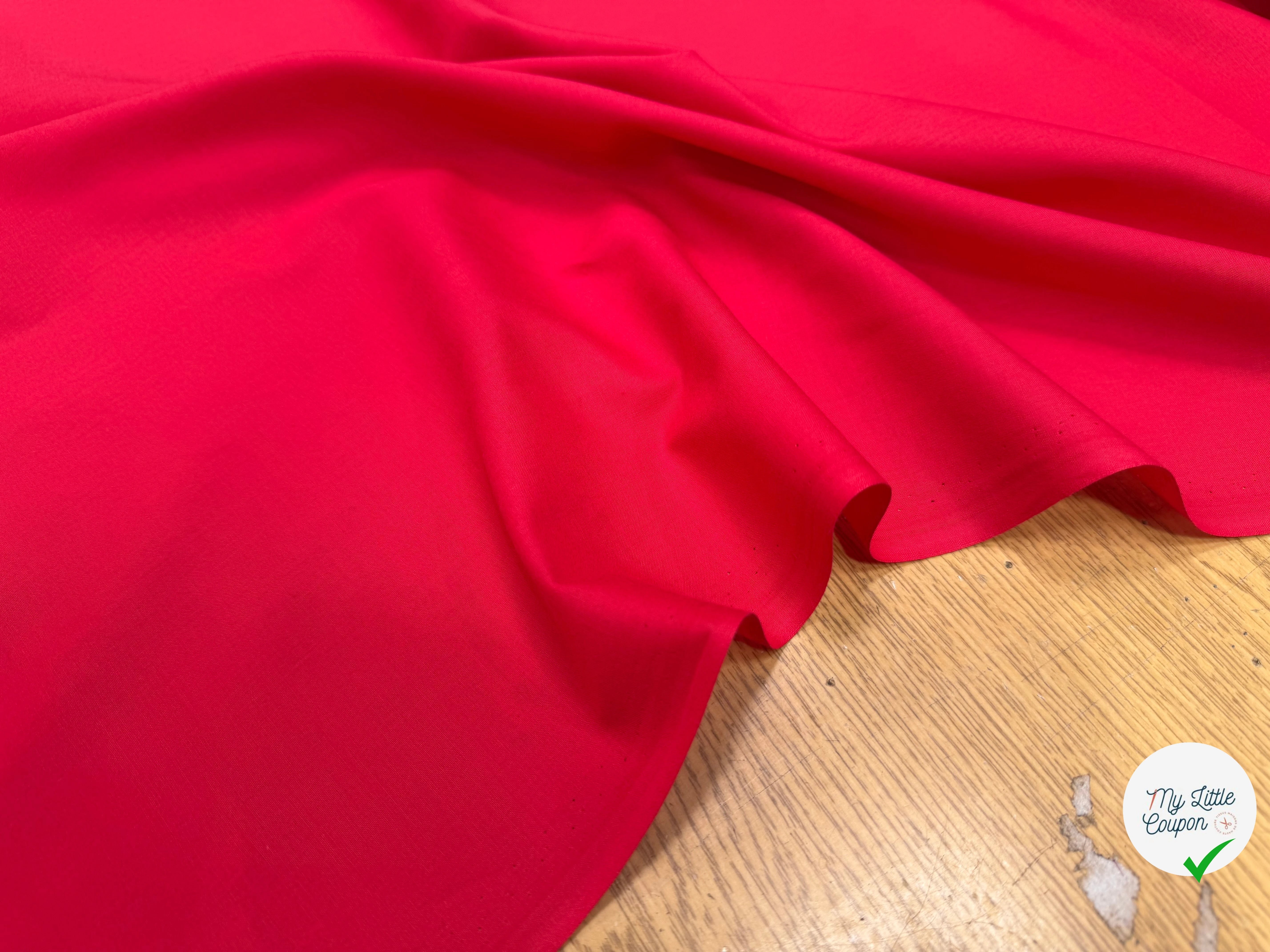 VOILE DE COTON ROUGE BELLE DENSITÉ - My Little Coupon