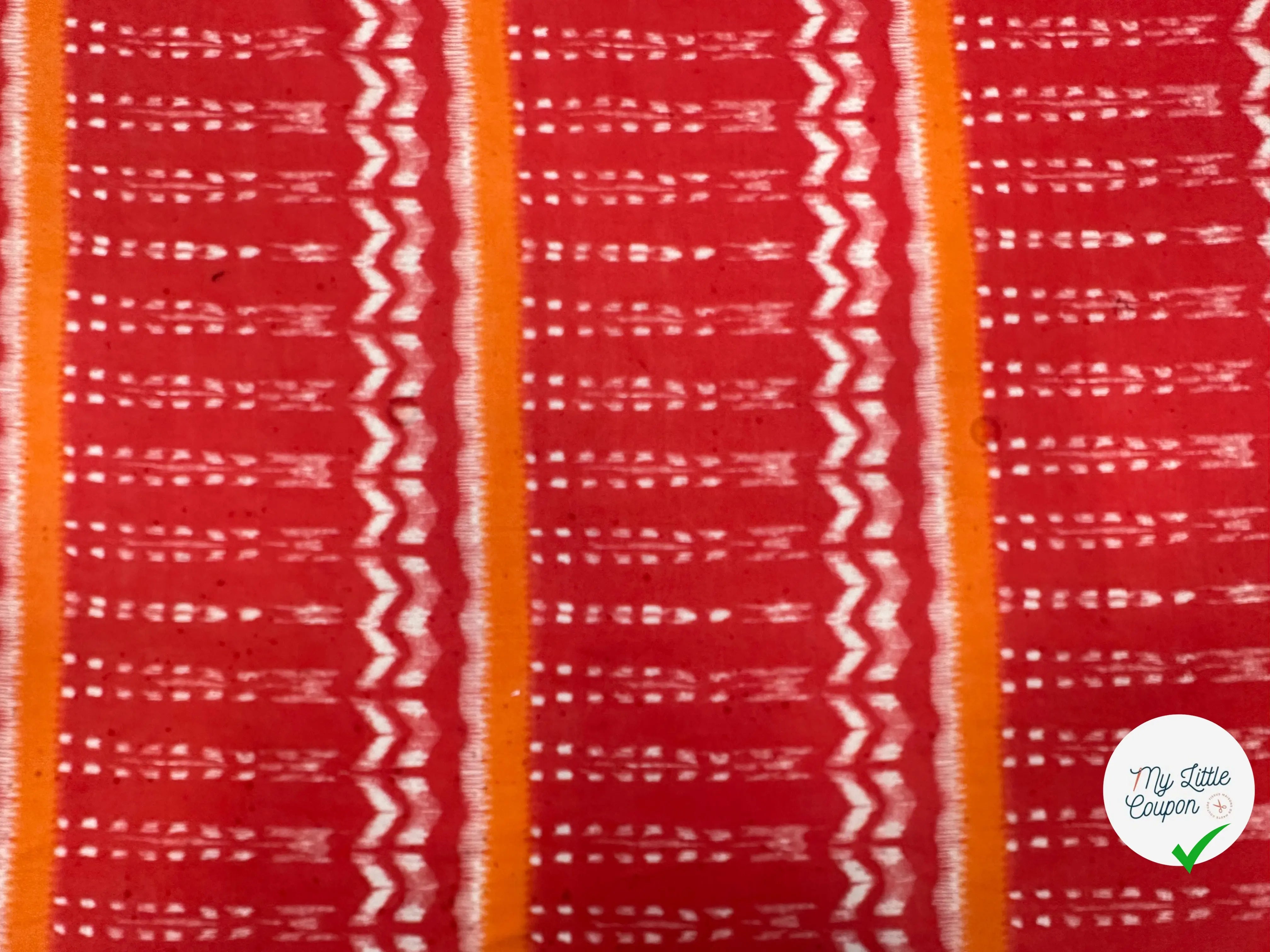 VOILE DE COTON SOIE ORANGE RED TRIBAL MLC INTERN