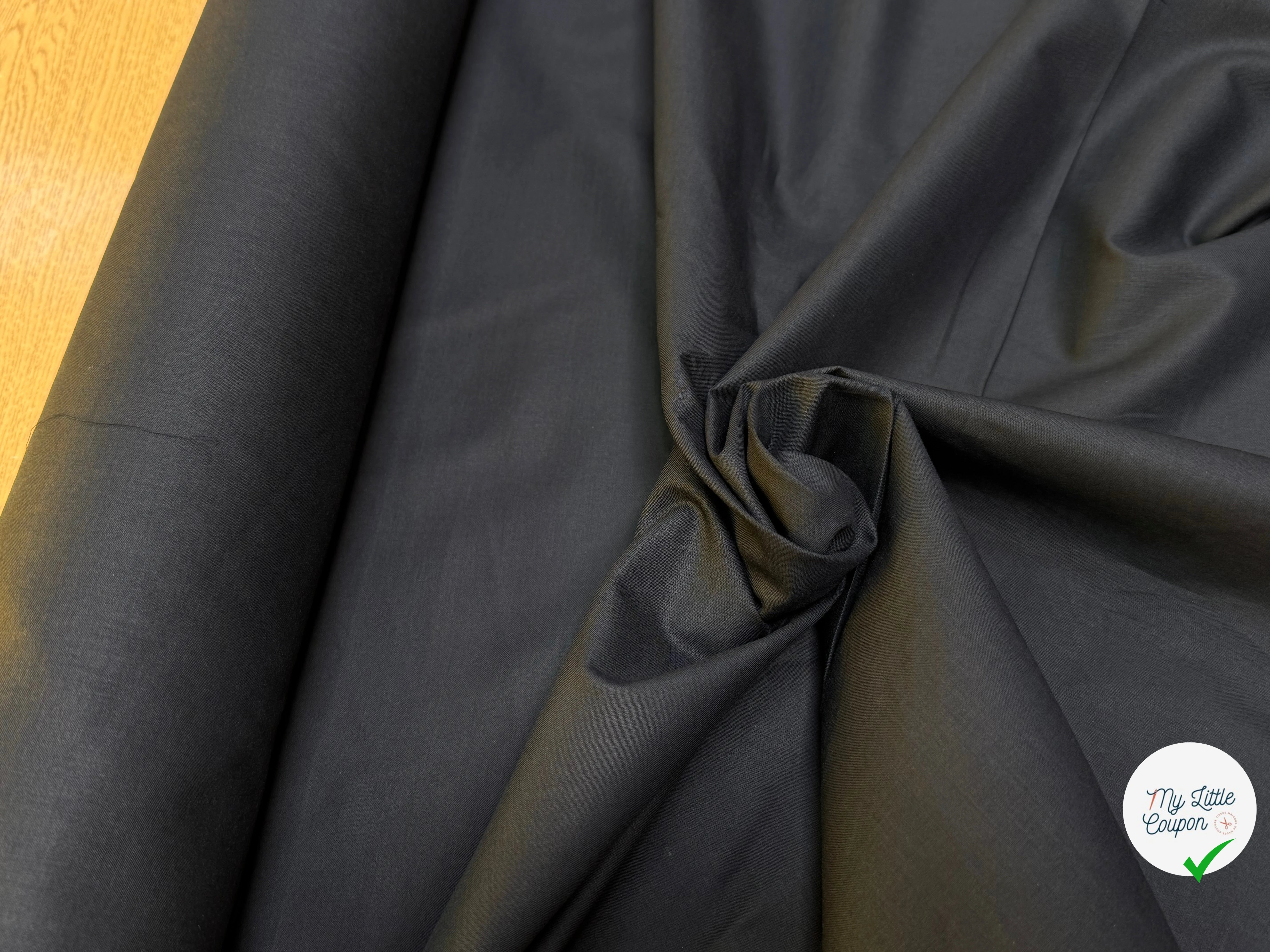 VOILE DE COTON SUPERBE NOIR 100% COTON - My Little Coupon