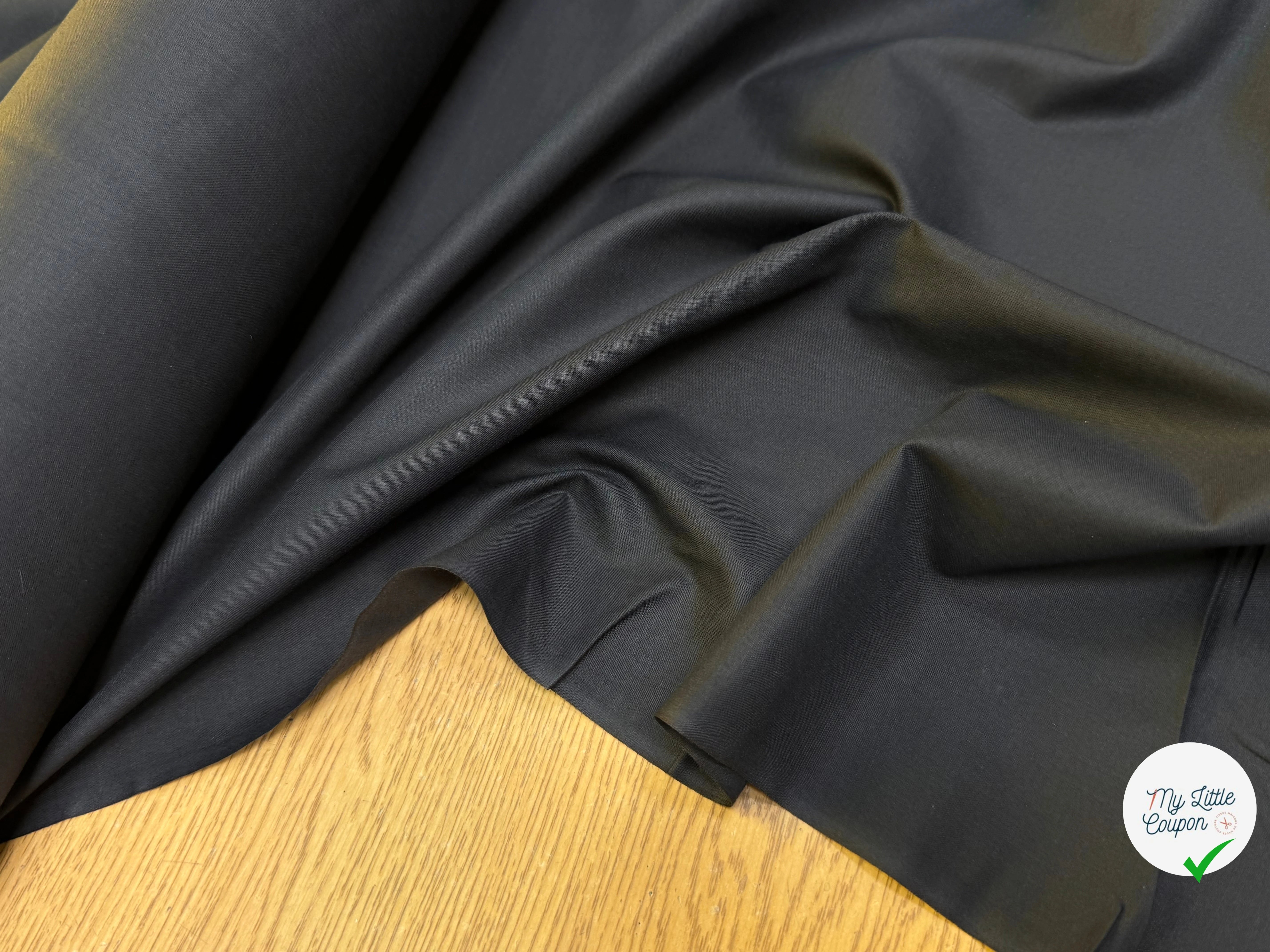VOILE DE COTON SUPERBE NOIR 100% COTON - My Little Coupon
