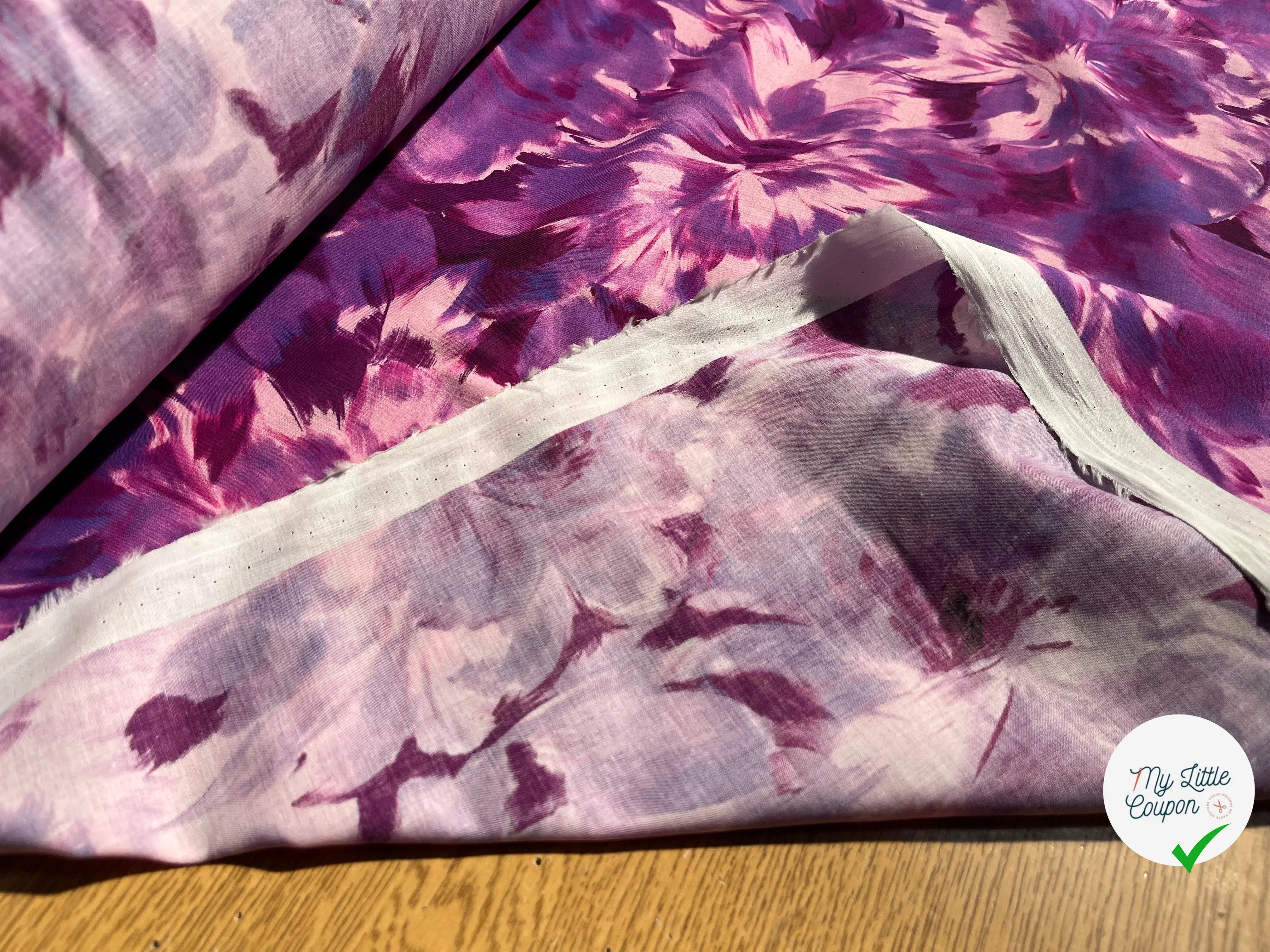 VOILE DE COTON TIE&DYE BLEU&VIOLET - My Little Coupon