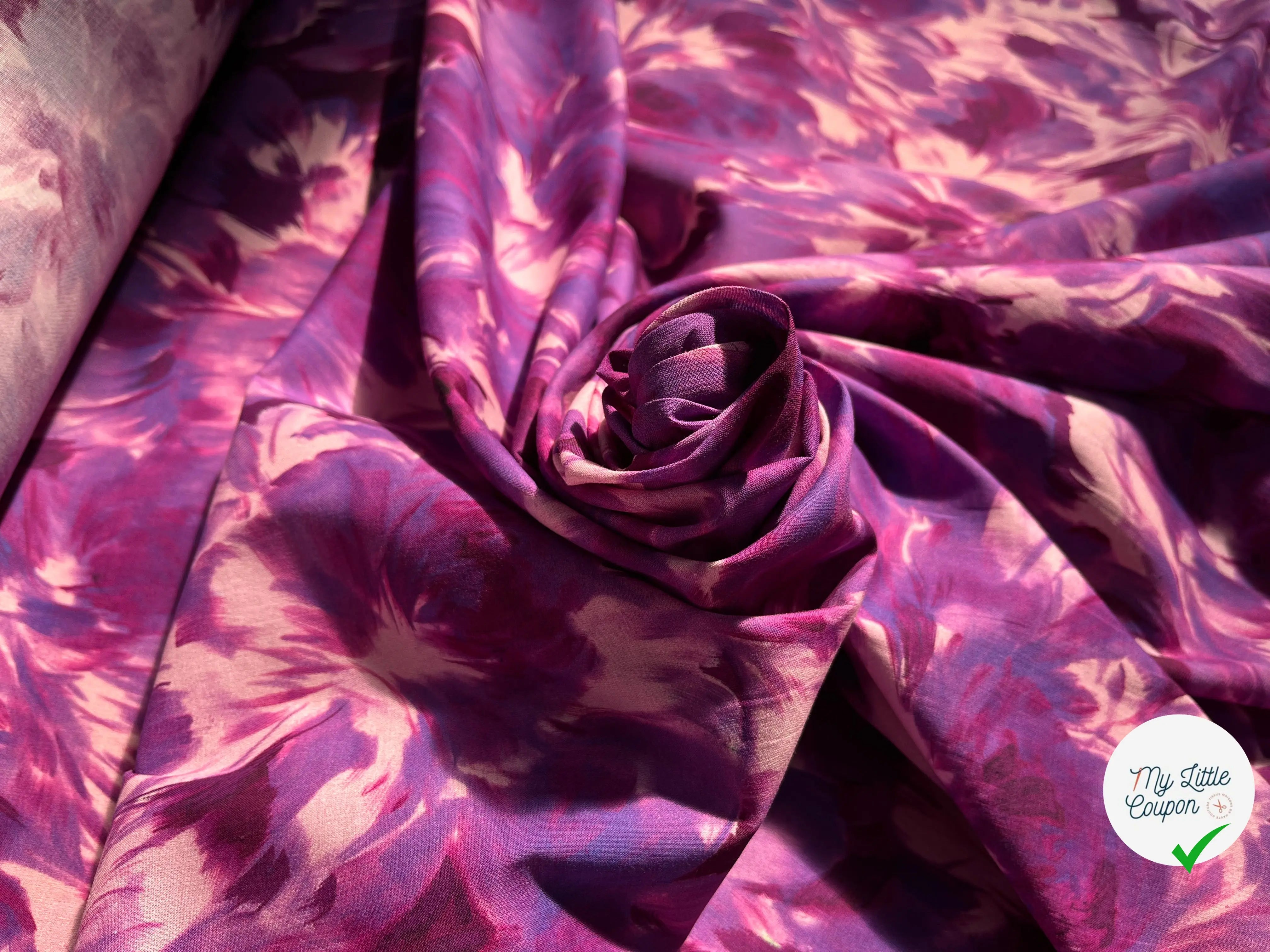 VOILE DE COTON TIE&DYE BLEU&VIOLET - My Little Coupon