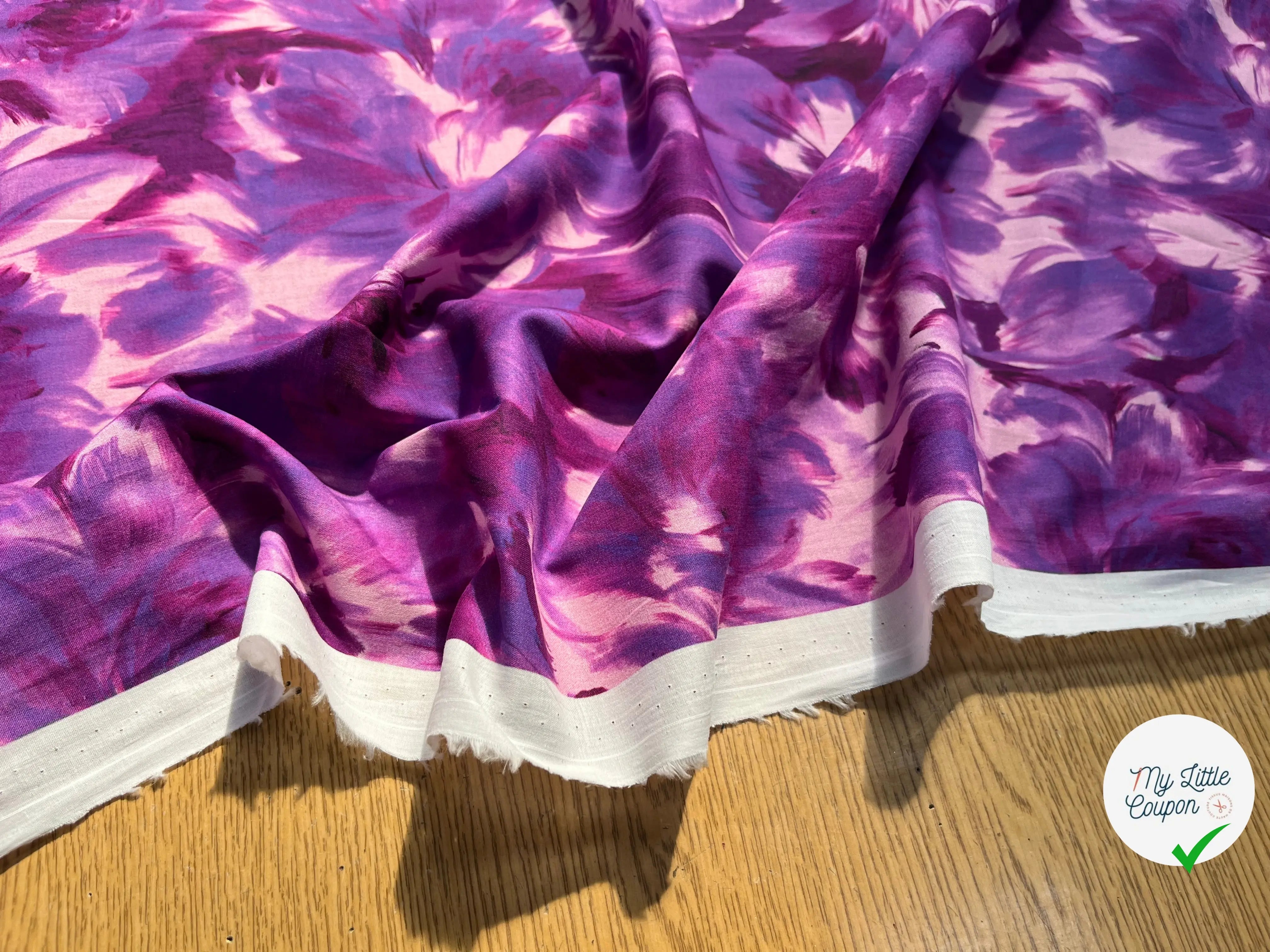 VOILE DE COTON TIE&DYE BLEU&VIOLET - My Little Coupon