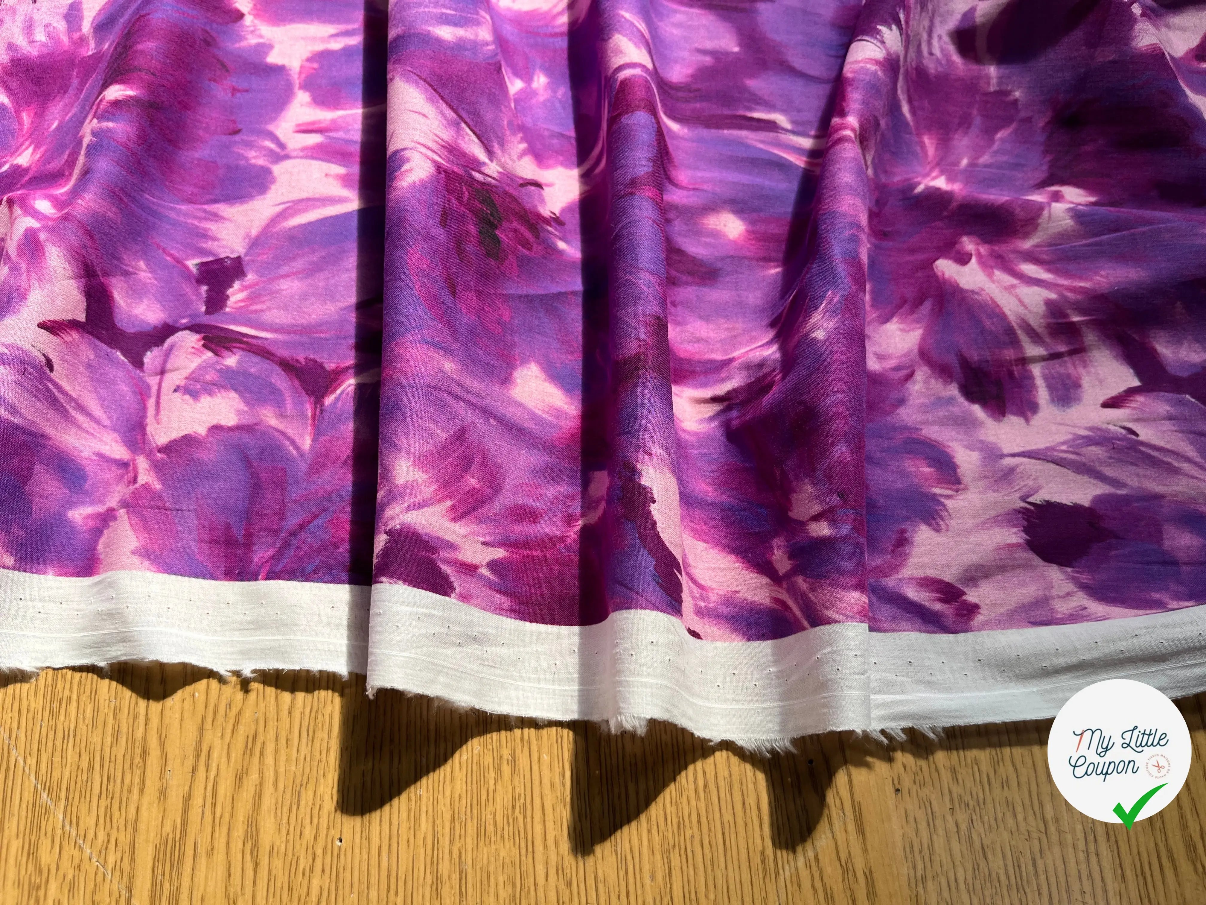 VOILE DE COTON TIE&DYE BLEU&VIOLET - My Little Coupon