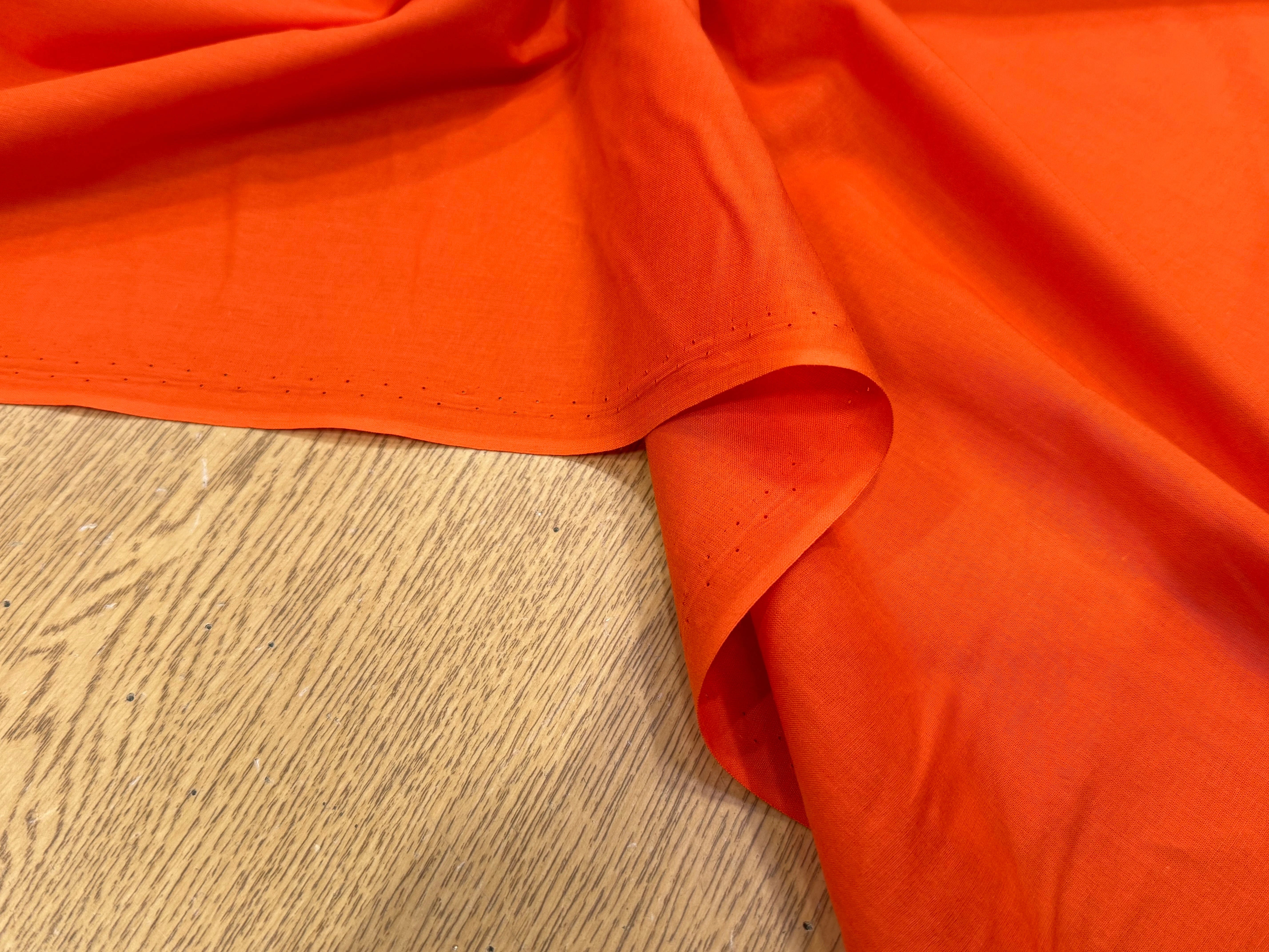 VOILE DE COTON TRÈS BELLE DENSITÉ ORANGE CITROUILLE - My Little Coupon