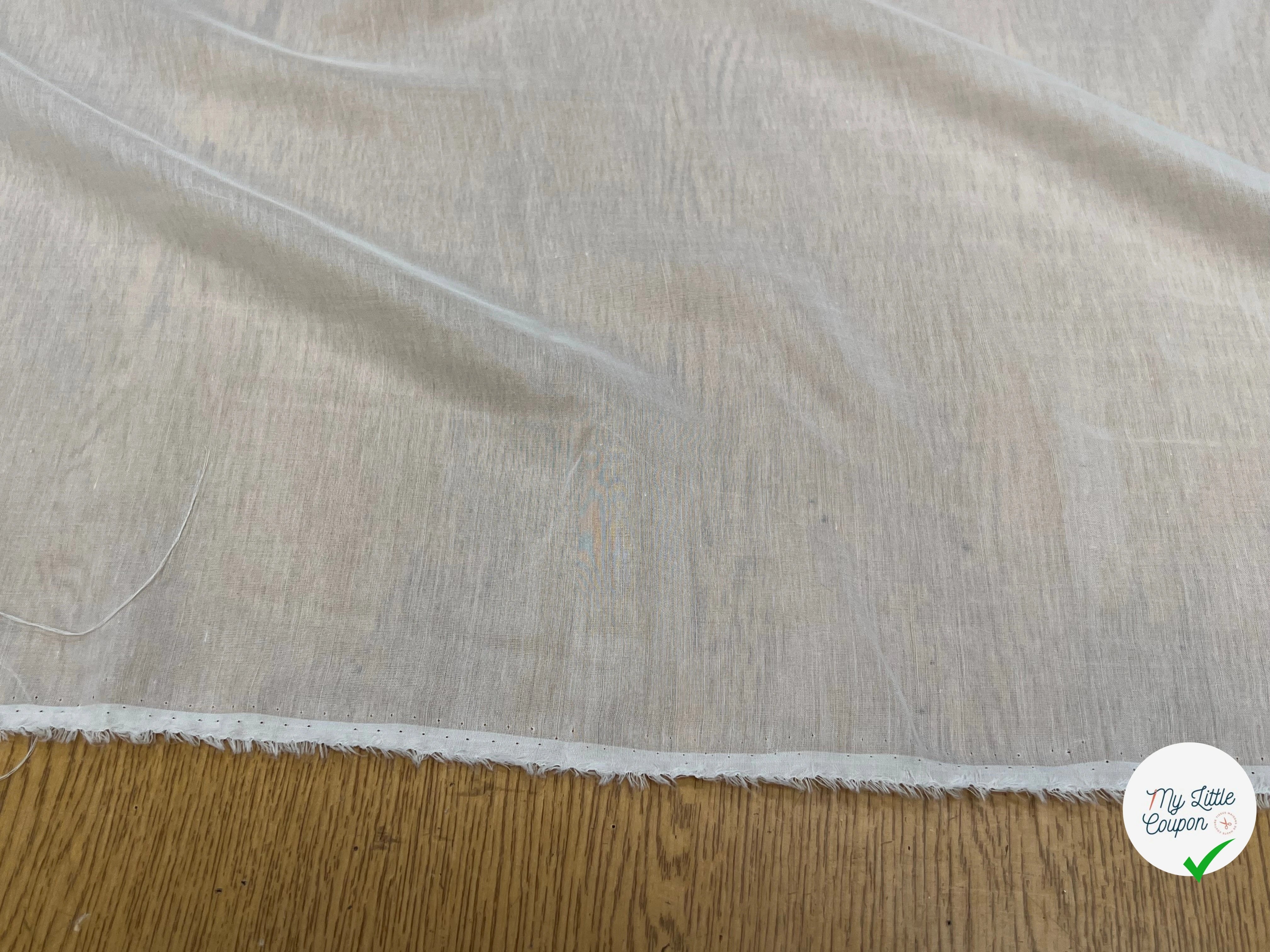 VOILE DE COTON TRÈS FLUIDE ÉCRU 140CM - My Little Coupon