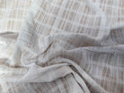 VOILE DE COTON UNI BLANC BRODÉ TONS SUR TONS - My Little Coupon