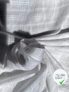 VOILE DE COTON UNI BLANC QUADRILLÉ - My Little Coupon