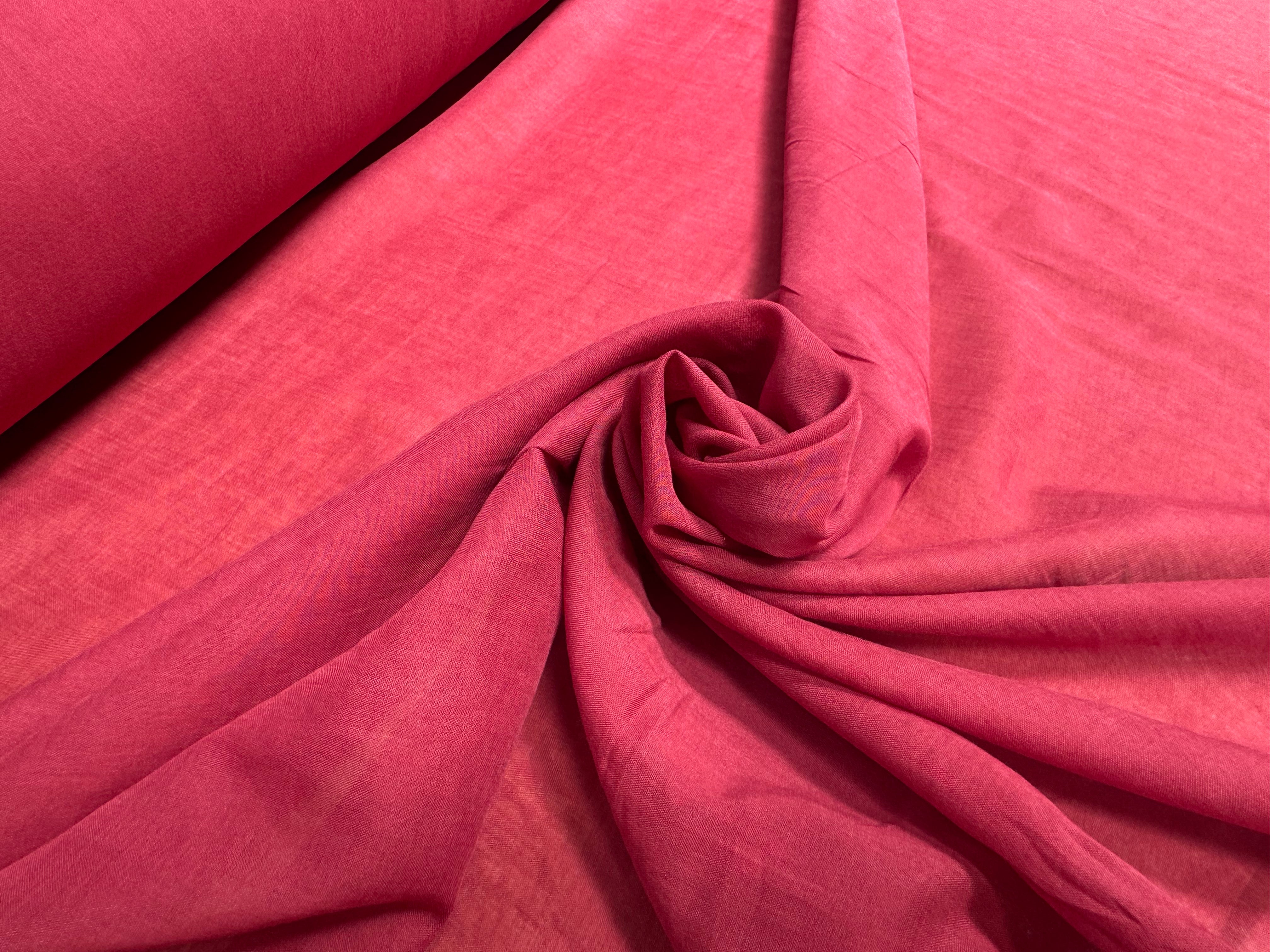 VOILE DE COTON UNI ROUGE BORDEAUX - My Little Coupon