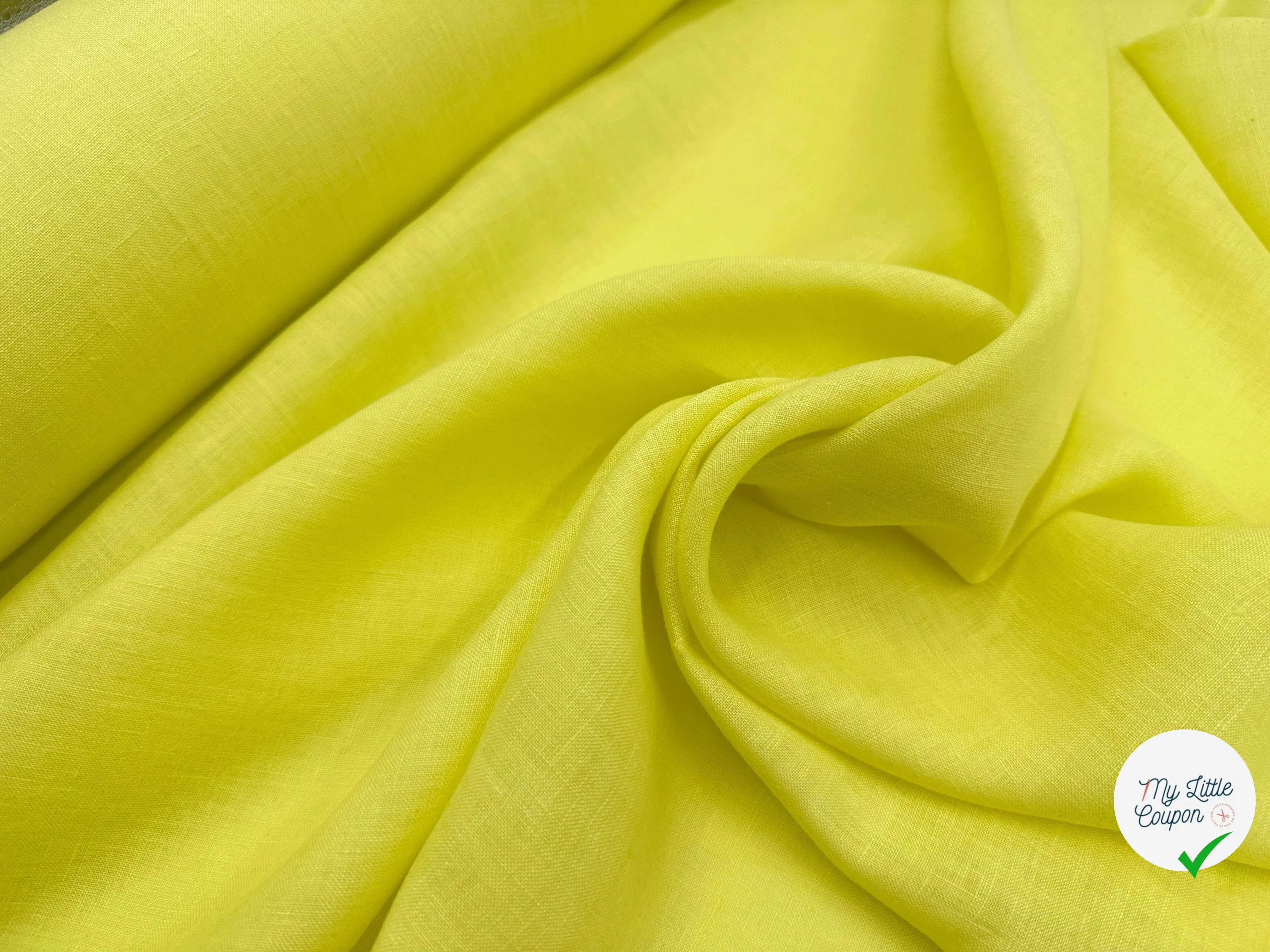 VOILE DE LIN JAUNE CITRON ENSOLEILLÉ - My Little Coupon - tissu - coudre