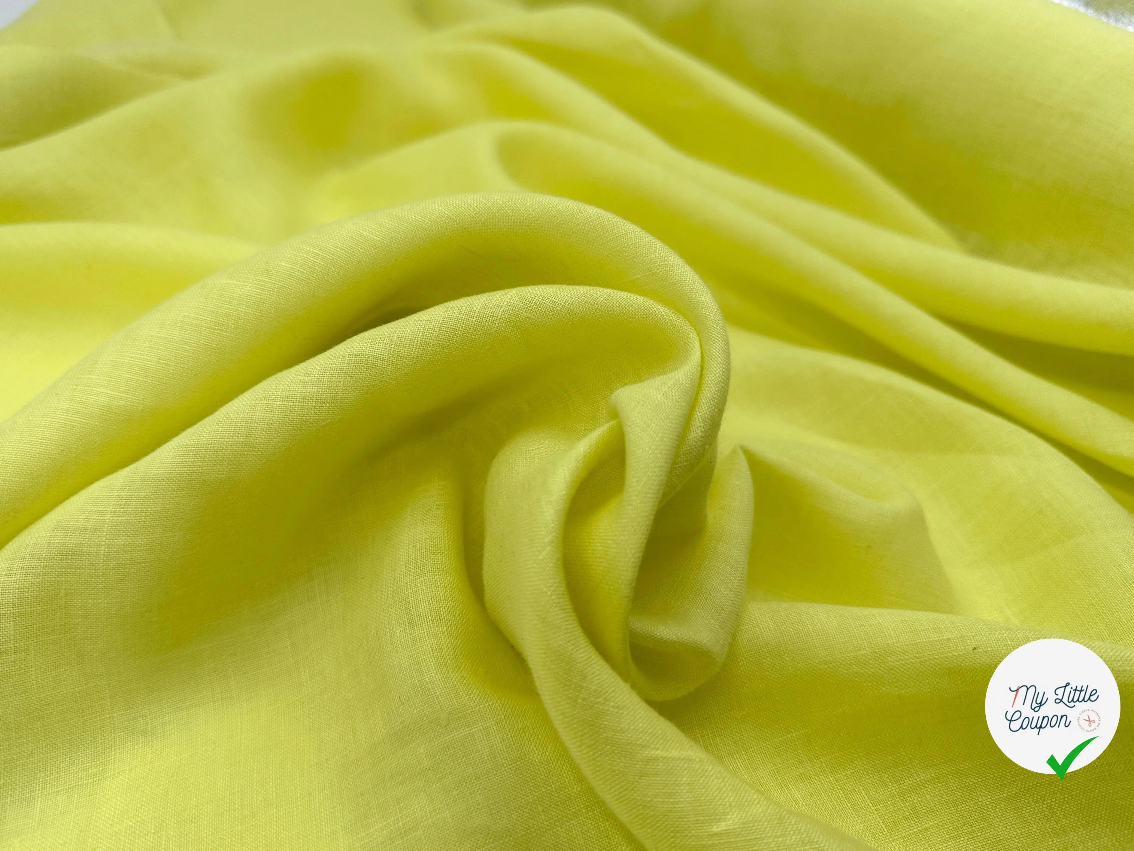 VOILE DE LIN JAUNE CITRON ENSOLEILLÉ - My Little Coupon - tissu - coudre